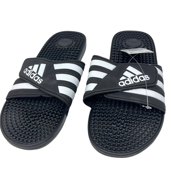Adidas Women’s size 11 Adissage Slide Sandals Black NWT - Picture 1 of 6